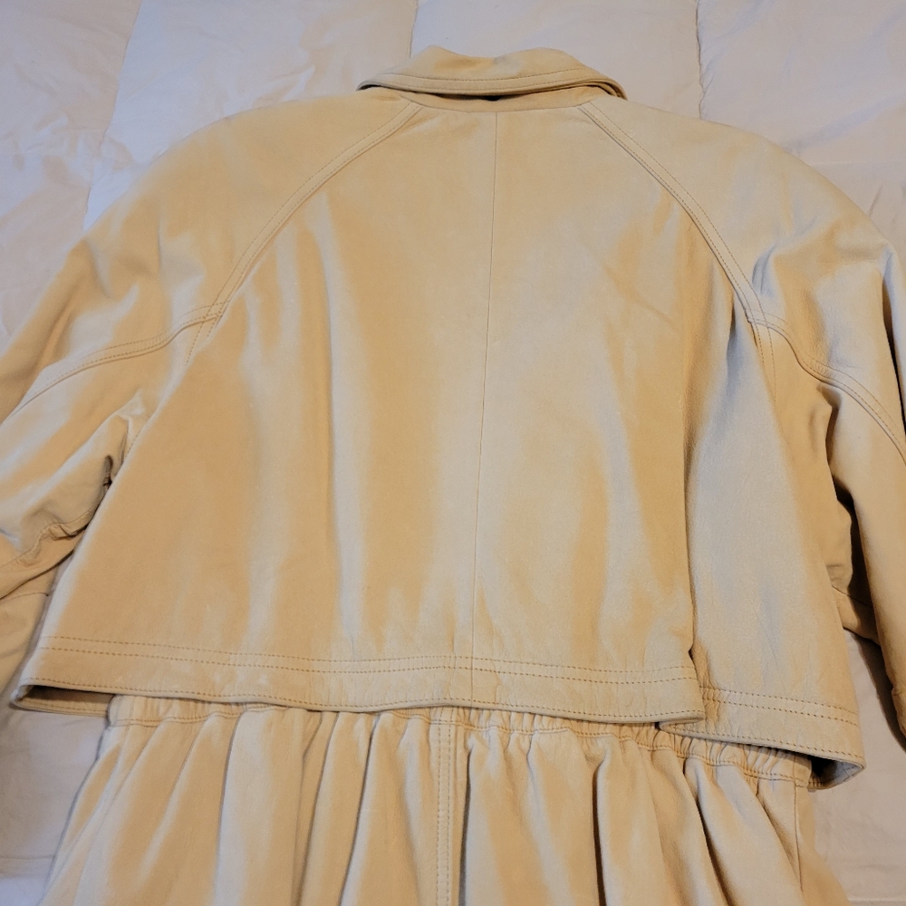 Chamonix men's light tan soft leather long sleeved with side pockets size small - Picture 13 of 16